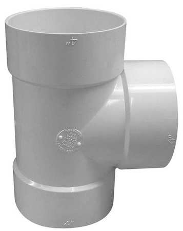 Bull Nose Tee, Pvc, 4in., Hub (1 Units I