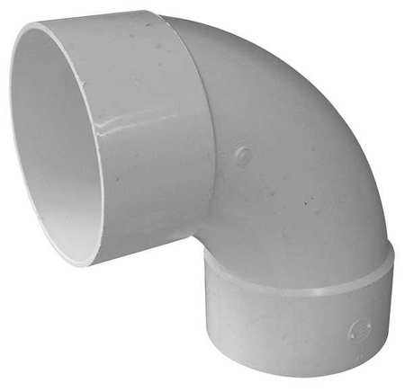 Sanitary Elbow, 90 Degrees,pvc,6in.,hub