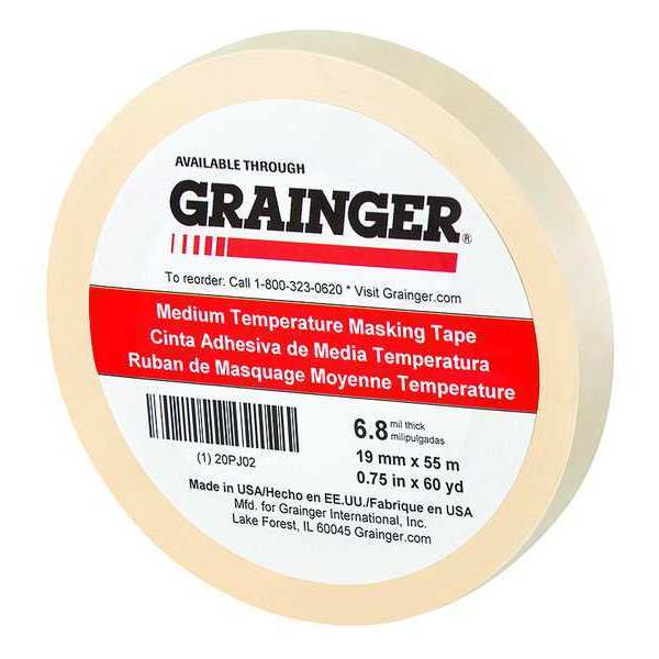 Masking Tape, Natural, 3/4In x 60 yd.