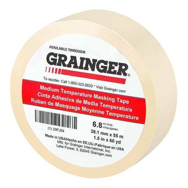 Masking Tape, Natural, 1-1/2In x 60 yd.