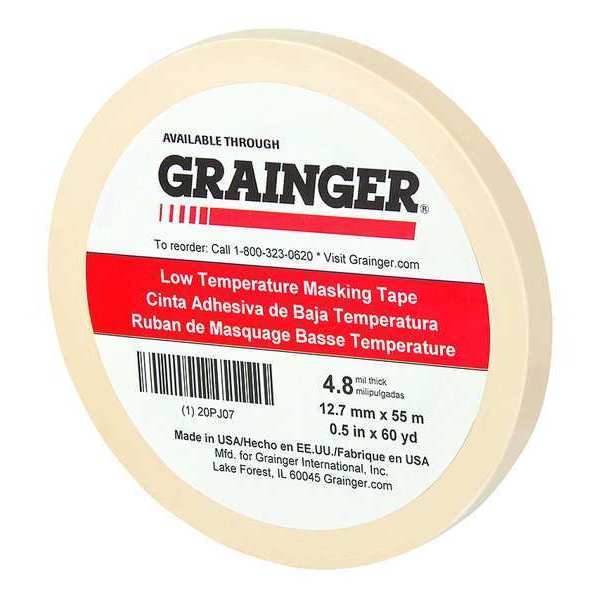 Masking Tape, Natural, 1/2In x 60 yd.