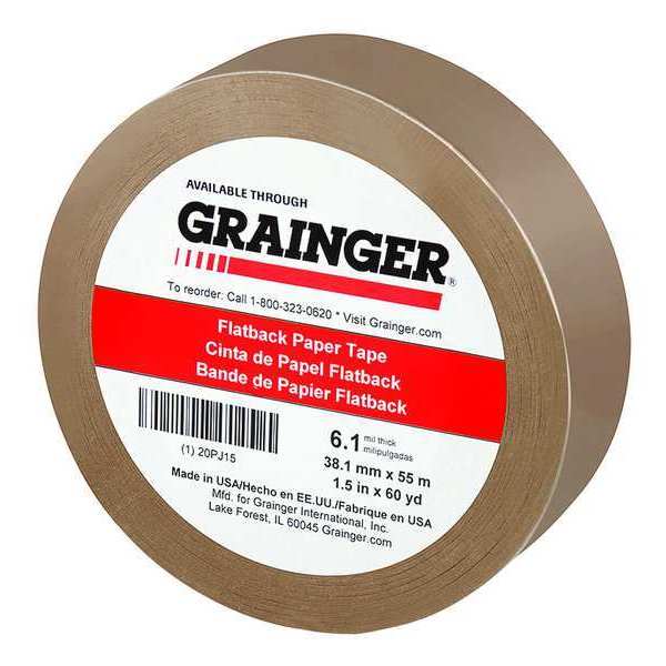 Kraft Flatback Paper Tape, 1-1/2Inx60 yd.
