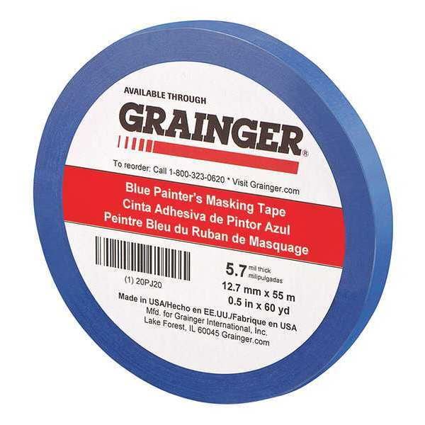 Painters Masking Tape, 60 yd.x1/2 in, Blue