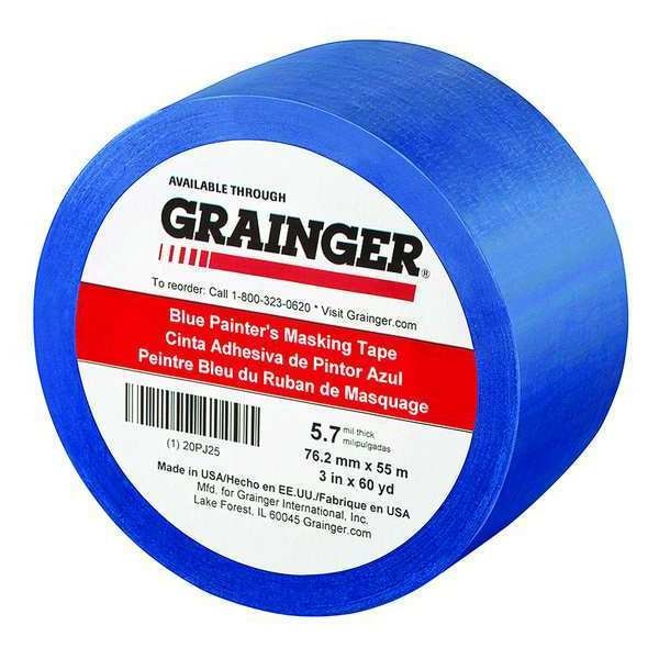 Painters Masking Tape, 60 yd.x3 in, Blue