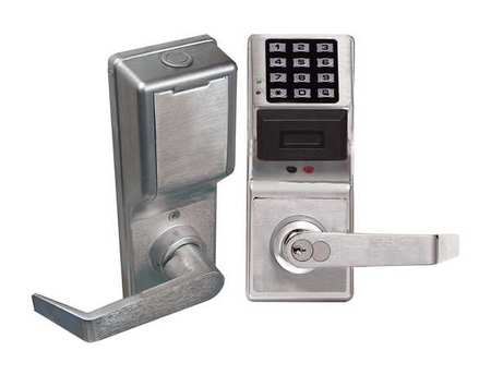 Electronic Lock,satin Chrome,12 Button (