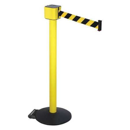 Barrier Post With Belt,40 In. H,30 Ft. L