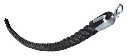 Barrier Rope,1-1/2 In X 6 Ft,black (1 Un