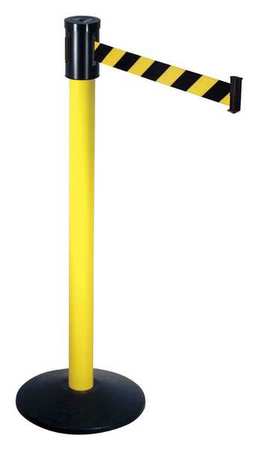 Barrier Post With Belt,40 In. H,sloped (