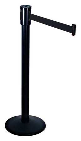 Barrier Post With Belt,40 In. H,sloped (