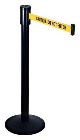 Barrier Post With Belt,40 In. H,sloped (