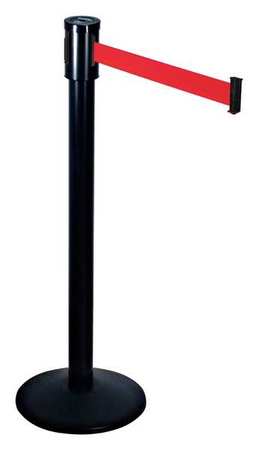 Barrier Post With Belt,40 In. H,sloped (