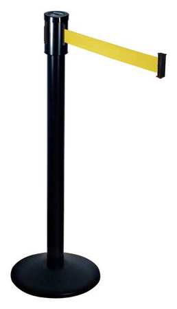 Barrier Post With Belt,40 In. H,sloped (