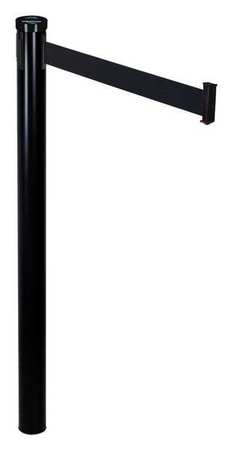 Barrier Post With Belt,10 Ft. L,black (1