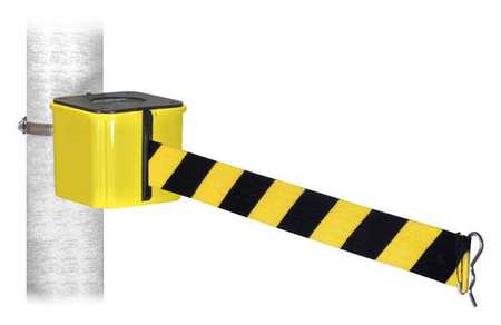 Warehouse Barrier,15ft Black/yellow Belt