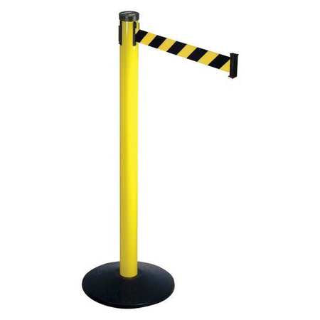 Barrier Post With Belt,40 In. H,sloped (