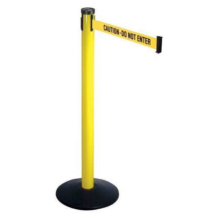 Barrier Post With Belt,40 In. H,sloped (