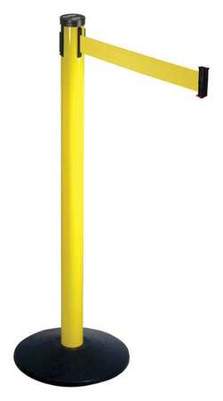 Barrier Post With Belt,40 In. H,sloped (