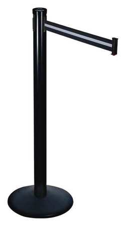 Barrier Post With Belt,40 In. H,sloped (