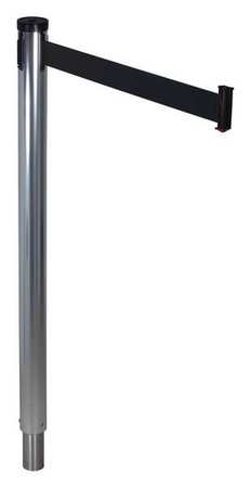 Barrier Post With Belt,10 Ft. L,black (1