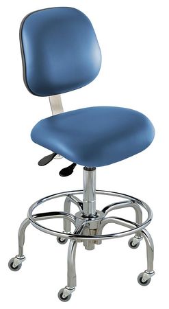 Ergo Chair,class 100 Clean,vinyl,blue (1