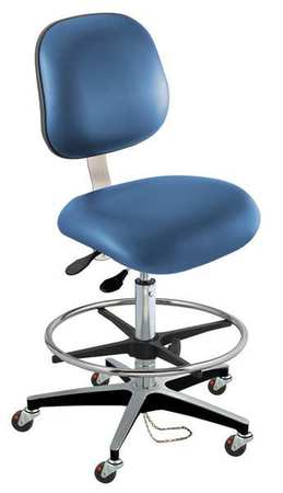 Ergo Chair,static Dissipative,vinyl,blue