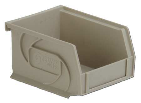 Hang/stack Bin,3hx4-1/8wx5-3/8d,stone (1