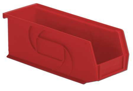 Hang/stack Bin,4hx4-1/8wx10-7/8d,red (1