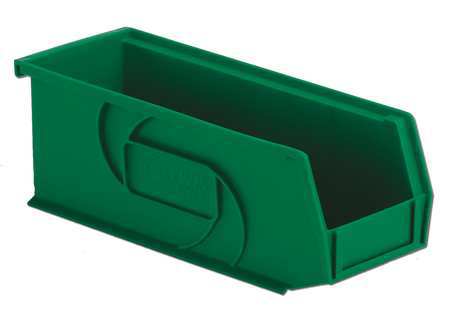 Hang/stack Bin,4hx4-1/8wx10-7/8d,green (