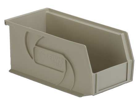 Hang/stack Bin,5hx5-1/2wx10-7/8d,stone (