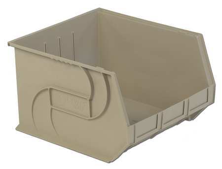 Hang/stack Bin,11hx16-1/2wx18d,stone (1