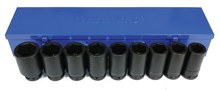 Impact Socket Set,3/4 In. Dr,9 Pcs. (1 U