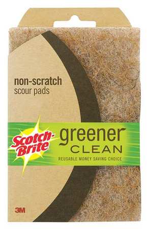 Scouring Pad,6"l,4"w,brown,pk3 (1 Units