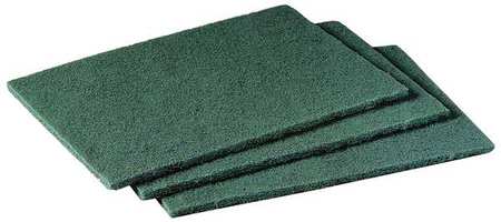 Scouring Pad,6"l,9"w,syntfbr,grn,pk10 (1