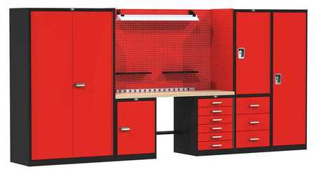 Modular Cabinet Set,78" H,132" W,24" D (