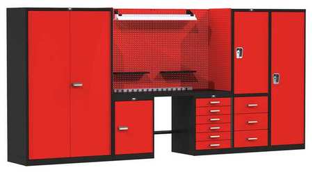 Modular Cabinet Set,78" H,132" W,24" D (