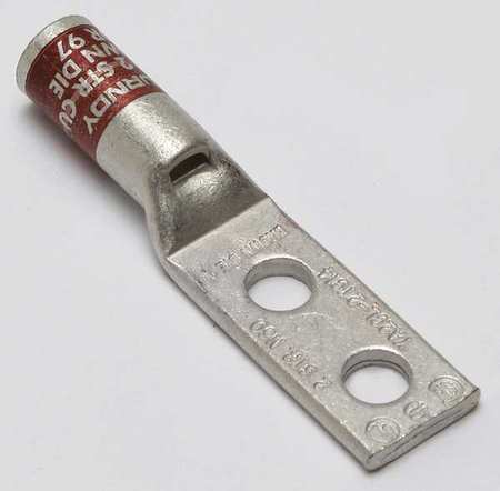 Two Hole Lug Compression Connector,2 Awg