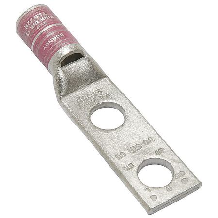 Two Hole Lug Compress Connector,1/0 Awg