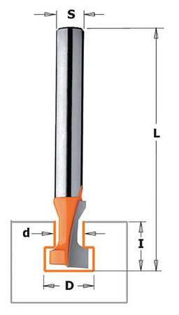 Keyhole Router Bit,hwm,3/8 In (1 Units I