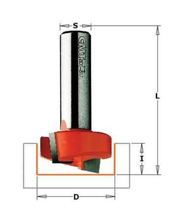 Mortise Router Bit,hw,1/2 In (1 Units I