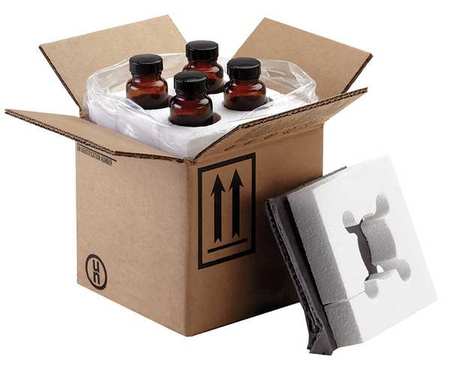 Hazmat Shipping Kit,(4) 8 Oz Bottles,pk4