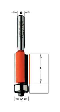 Flush Trim Router Bit,hwm,1/4 In (1 Unit