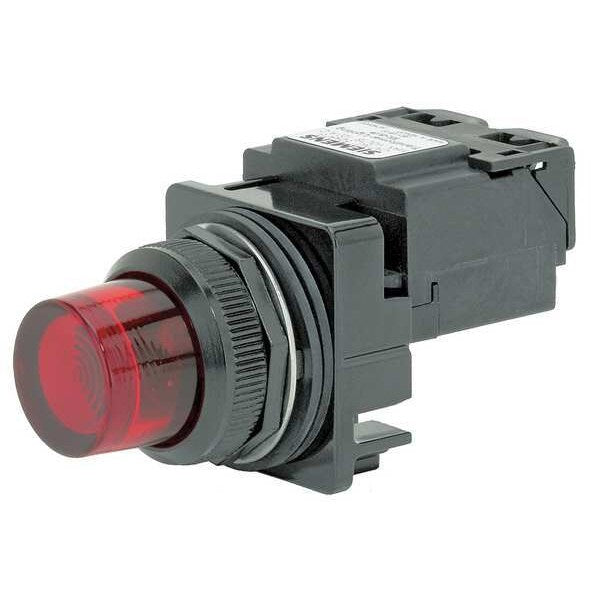 Pilot Light, Transformer, Red, 120VAC, 30mm
