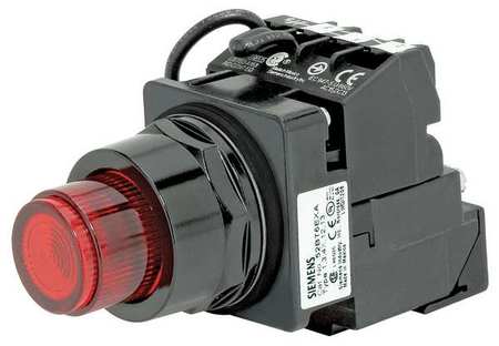 Illuminated Push Button,30mm,1no/1nc,red