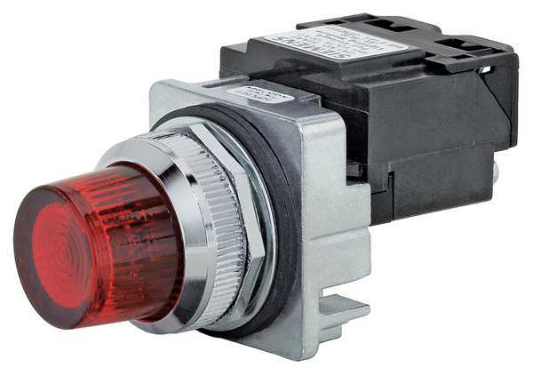 Pilot Light, Transformer, Red, 120VAC, 30mm