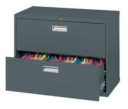 Lateral File Cabinet,2 Drawer,charcoal (