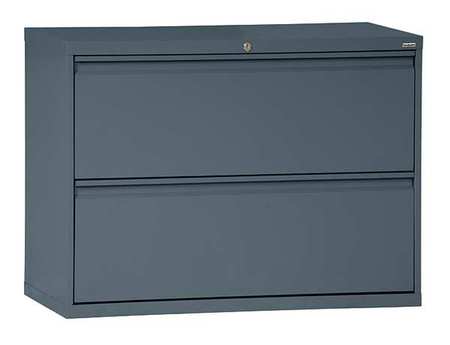 Lateral File Cabinet,2 Drawer,charcoal (