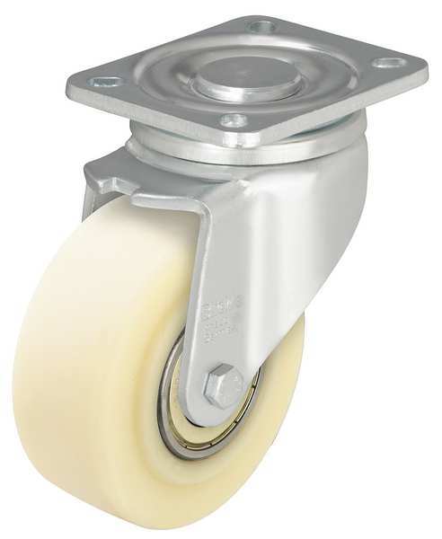 Swivel Plate Caster, Nylon, 3-1/8 in, 1540 lb, A