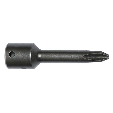 Socket Bit,1/4 In. Dr,#2 Phillips,pk5 (1