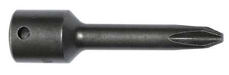 Socket Bit,3/8 In. Dr,#2 Phillips,pk5 (1