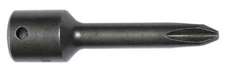 Socket Bit,3/8 In. Dr,#3 Phillips,pk5 (1